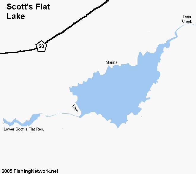 Scott's Flat Lake Map