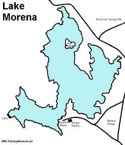 Map of Lake Morena