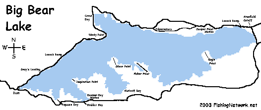 Map of Big Bear Lake