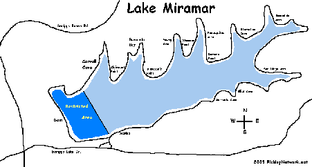 Map of Lake Miramar